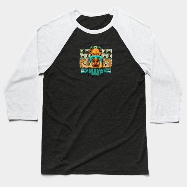 Mayan Art Baseball T-Shirt by TambuStore